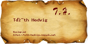Tóth Hedvig névjegykártya